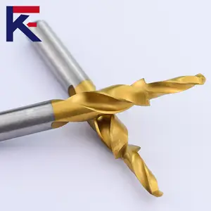 KF Carbide Straight Shank Step Drill Milling Cutter Drill Bit For Metal Drilling