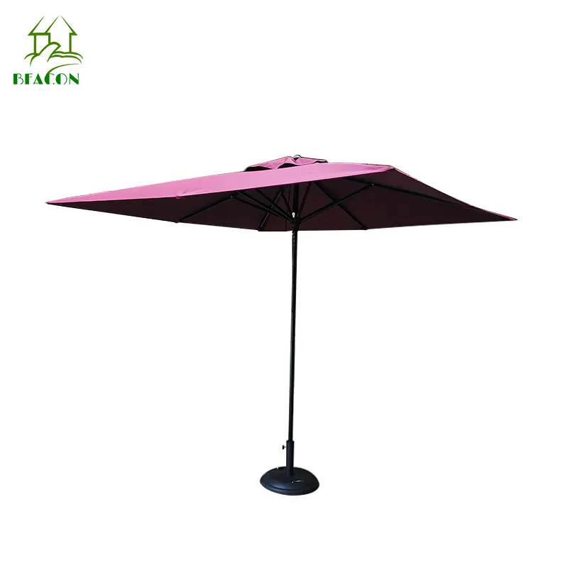 Parasol de jardin otel tesisi plaj şemsiyeleri özel logo rüzgar geçirmez şemsiye