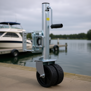 Cric de levage pour remorque de bateau, 34,5 pouces, capacité 1500 lb, roues en PP, poignée de levage pour remorques de bateaux - Product Image 2