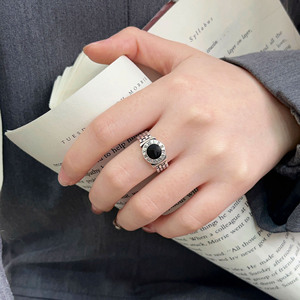 S925 Sterling Silver Retro Round Roman Numeral <b>Ring</b> For Women Elegant <b>Open</b> Design Everyday Wear Jewelry - Product Image 3