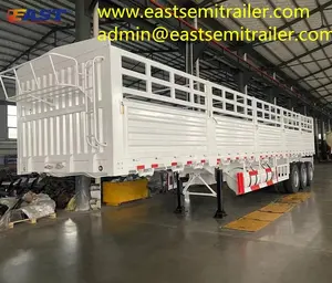 ईस्ट 3 एक्सल 4 एक्सल 5 एक्सल स्टेक बाड़ सेमी ट्रेलर कार्गो ट्रांसपोर्ट ट्रक ट्रेलर बिक्री के लिए