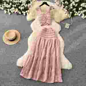 Ensemble décontracté pour femme en tissu uni tissé, col en V, manches longues, crop top et jupes plissées taille haute, écologique, antistatique, respirant - Product Image 3