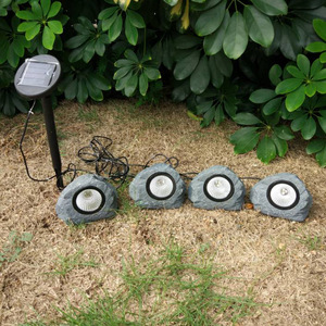 Luces Solares de Jardín Estilo Roca, Iluminación LED para Caminos Exteriores, Resistentes al Agua, Portátiles - Product Image 1