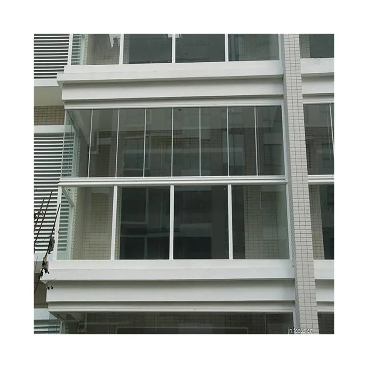 Prix de la balustrade en verre sans cadre en aluminium être portes et fenêtres pliantes dubaï avec glissière horizontale à cadre mince