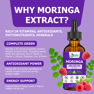 Gouttes liquides de Moringa de haute qualité pour une peau et des cheveux sains, favorisent la régulation du taux de sucre dans le sang et la santé globale. - Product Image 3