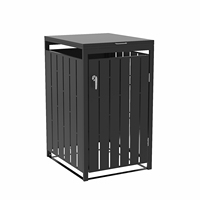 Wheelie Bin Stockage Hangar Jardin Poubelle Boîte Couvercle En Acier Armoire pour Poubelle Mulltonnenbox