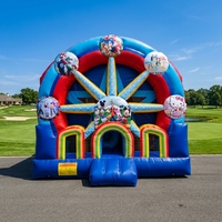 Château gonflable commercial pour enfants, mini-toboggans aquatiques, structure gonflable de jardin à vendre