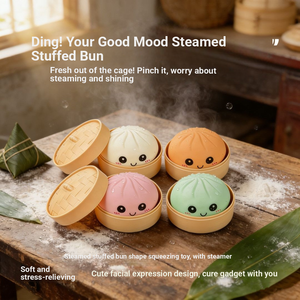 Hot Selling Custom Soft TPR Dumpling Baozi Shaped Squishy Custom Mochi Squishy Sensory <b>Fidget</b> Toys - Product Image 3