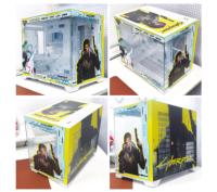 Cyberpunk 2077 Themed Gaming Computer Cases & Towers - Micro ATX with Tempered Glass Window & Aluminum Alloy Construction