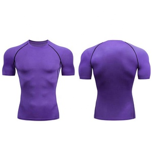 Ready to See Slim Fit Men Compression Running <strong>Shirt</strong> Suppliers Short Sleeve <strong>White</strong> Gym Compression <strong>Shirt</strong> Men Rash Guard - Product Image 5