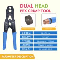Kit d'outils de sertissage PEX professionnel KING SMART Factory Direct, conforme à la norme ASTM F1807, double tête, sans changement de mâchoires, outil de sertissage PEX