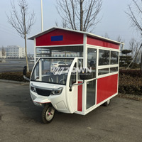Small Snack Cart Electric Tricycle Semi-enclosed Three-wheeled Dining Car Food Truck Mobile Stall Truck Breakfast Cart