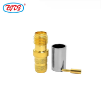 Fourniture du fabricant SMA femelle Jack à sertir LMR240 LMR-240 RG59 RG8X H-155 H155 câble plaqué or RF coaxial connecteurs coaxiaux