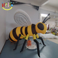 Modèle d'abeille gonflable géant personnalisé pour jardin, parc à thème, événement, publicité extérieure, décoration