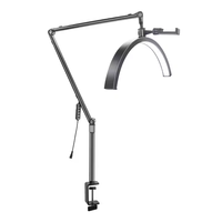 Lampe de Bureau LED Réglable Demi-Lune avec Pince UV Manucure Soins des Mains pour Spa Tatouages Salon