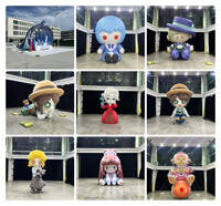 Modèle de fille de dessin animé gonflable personnalisé en peluche, personnage de dessin animé géant gonflable pour événement