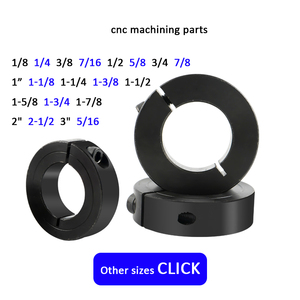 Servicio de fresado CNC de precisión para collares de bloqueo industriales de acero al carbono electrochapado con eje dividido simple y diámetro de un cuarto de pulgada - Product Image 1