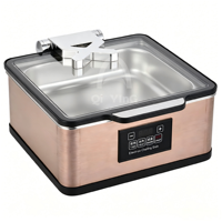 Plats de service de luxe en acier inoxydable or rose, modernes, électriques et hydrauliques, pour buffet, traiteur, hôtel, mariage, fête