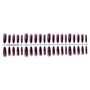 TSZS nouveau gothique Style sombre presse sur les <span class=keywords><strong>ongles</strong></span> 40 pièces/sac X/XS/M taille rouge foncé noir Long cercueil rétro <span class=keywords><strong>Halloween</strong></span> <span class=keywords><strong>faux</strong></span> <span class=keywords><strong>ongles</strong></span> en gros - Product Image 5
