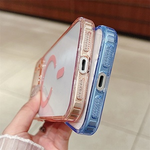 Coques de téléphone en acrylique transparent ultra-clair avec anneau magnétique coloré et film protecteur d'objectif, vente en gros pour la série complète iPhone 11/12/13/14/15/16/17 - Product Image 5