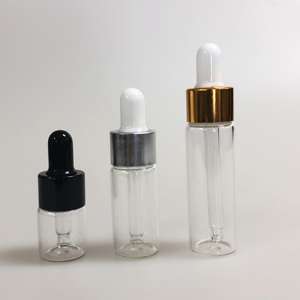 Botellas de Vidrio con Gotero para Aceite Capilar Líquido Transparente de Lujo de 5 ml, 10 ml y 15 ml con Serigrafía - Product Image 3