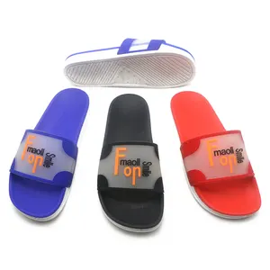 Große Größe beliebte Mann Slide Slipper Kunststoff Gummi Material Sandalen