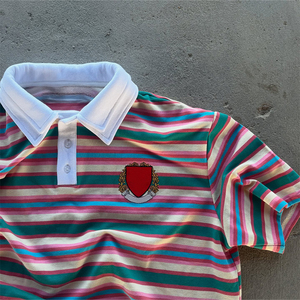 Camiseta Polo de Manga Corta Personalizada para Hombre, Diseño de Rayas con Colores Personalizados, Bordado, Estilo Casual de <span class=keywords><strong>Verano</strong></span> - Product Image 2