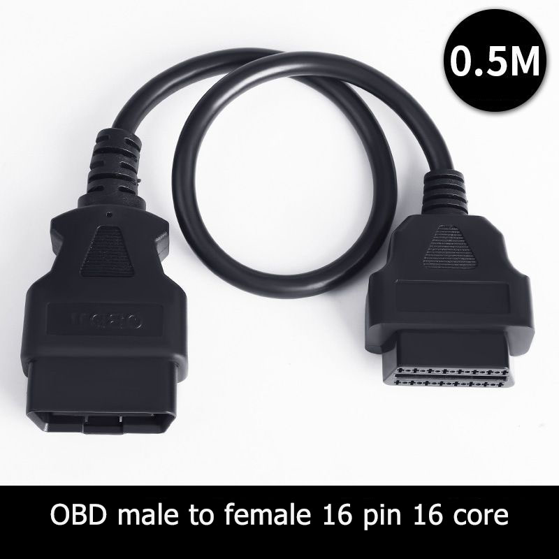 30cm OBD male to female 16pin 16 core extension cable OBD2 diagnostic tool extension cable