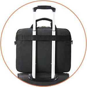 Sac pour ordinateur portable en polyester personnalisé, noir et gris, grande capacité, mallette de voyage d'affaires avec logo style sac à main pour hommes et femmes - Product Image 2