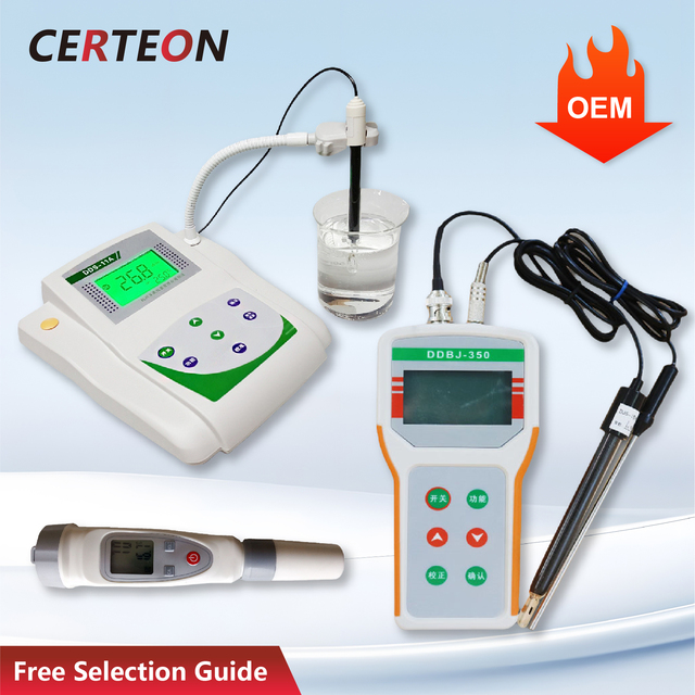 Handheld TDS Conductivity Meter Waterproof Digital Water Quality Tester with Temperature Probe for Lab or Field Use