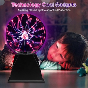 Lámpara <span class=keywords><strong>de</strong></span> bola <span class=keywords><strong>de</strong></span> <span class=keywords><strong>plasma</strong></span> grande <span class=keywords><strong>de</strong></span> 8 ", BOLA MÁGICA eléctrica para fiesta, lámpara <span class=keywords><strong>de</strong></span> bola <span class=keywords><strong>de</strong></span> cristal para niños, sensible al sonido táctil - Product Image 2