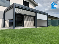 Pergola moderne Sweet Home pour jardin extérieur en aluminium avec lames orientables 3m X 4m X 3m Toit à lames orientables Gazebo & Pavillon