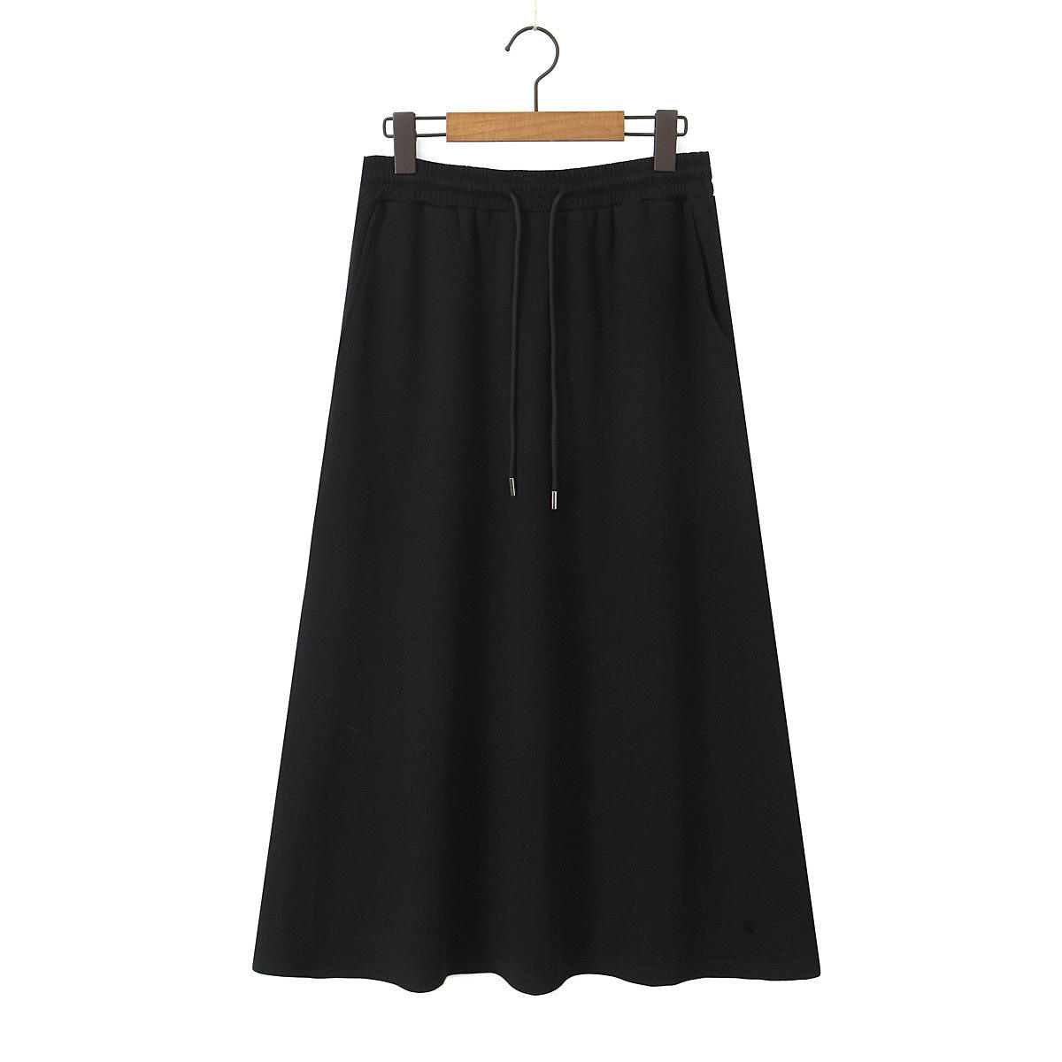 Black midi skirt