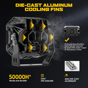 Projecteurs LED pour montants A <span class=keywords><strong>de</strong></span> 3 pouces 270 °   Projecteur latéral 384M <span class=keywords><strong>Spot</strong></span> Beam 25W LED pour Jeep Wrangler Bronco UTV ATV - Product Image 5