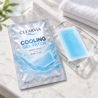 Sachet laminé de qualité alimentaire 120x180mm, emballage pour patch de gel rafraîchissant en feuille unique avec fermeture éclair refermable, prêt à l'emploi