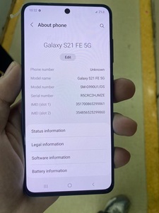 สมาร์ทโฟน Android รุ่น Original High Quality Global <span class=keywords><strong>S21</strong></span> FE 5G SM-G990B, SM-G990B/DS, SM-G990U, SM-G990W, SM-G990E ราคาส่งถูก - Product Image 4