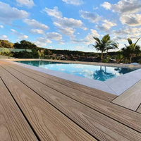 Plancher en WPC, revêtement de sol composite imperméable, pont flottant hybride mobile en WPC, revêtement de sol extérieur résidentiel pour l'extérieur