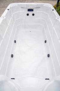 Piscina de fibra de vidrio de doble zona para nadar spa sin fin - Product Image 5