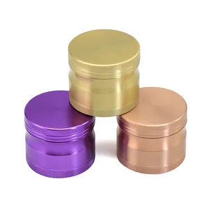 New Style Custom Logo Aluminium Alloy Material Smoking Accessories Supplier Metal Tobacco Colorful Herb Grinder