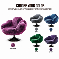 Fauteuil de salon pivotant en forme de patte d'ours, design nordique de luxe, fait main, créatif, pour salon