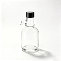 Bouteille en verre transparente avec poignée, col fileté, vide, pour spiritueux (Whisky, Brandy, Vin de fruits), personnalisable avec logo, OEM, approvisionnement en gros