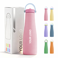 Cadeau d'entreprise, bouteille isotherme esthétique de 500 ml, couleur macaron, sans BPA, en acier inoxydable 304, thermos sous vide, maintien thermique de 12 à 24 heures