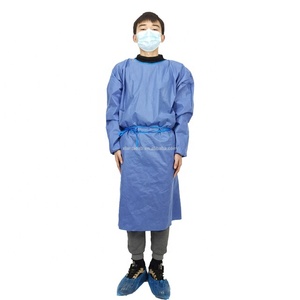 SMS cô lập gowns phù hợp với y tế Dresses bác sĩ gowns dùng một lần phẫu thuật gowns bệnh viện cung cấp 45 gam dành cho người lớn CE màu xanh PP vải - Product Image 4