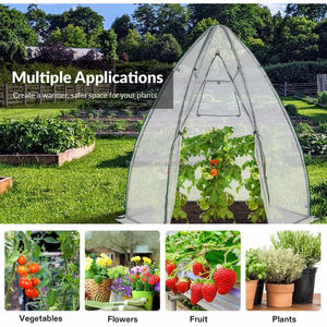 دفيئة حديقة محمولة سداسية الشكل بتصميم سبير للحماية الشتوية مع غطاء من البولي إيثيلين - Product Image 6