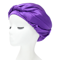 Bonnet de nuit réglable en satin de soie pour femmes, idéal pour dormir avec des tresses, des cheveux naturels bouclés ou longs, anti-frisottis, vente en gros, logo personnalisé