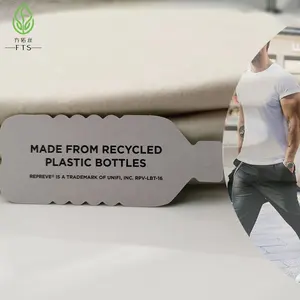 REPREVE fatto da bottiglie di plastica riciclata rpet poliestere riciclato miscela del cotone tessuto per causale t shirt