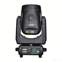 Projecteur de scène LED 10W RGB à tête mobile avec laser