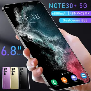 최신 Note30 + 12GB 512GB 스마트 폰 6.9 인치 AMOLED 화면 Android10.0 스마트 폰 지문 잠금 해제 휴대 전화