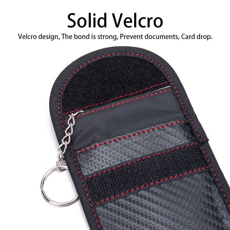 Unisex RFID Carbon PU Leather Key Pouch (Model QRF-31) - Shenzhen X-World Technology Co., Ltd.
