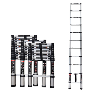 Escalera Telescópica Multifuncional de 2-6 m, Escalera Portátil de Aluminio de un Solo Lado, <span class=keywords><strong>Escaleras</strong></span> Modernas de Aluminio Plateado, 1 Unidad - Product Image 3
